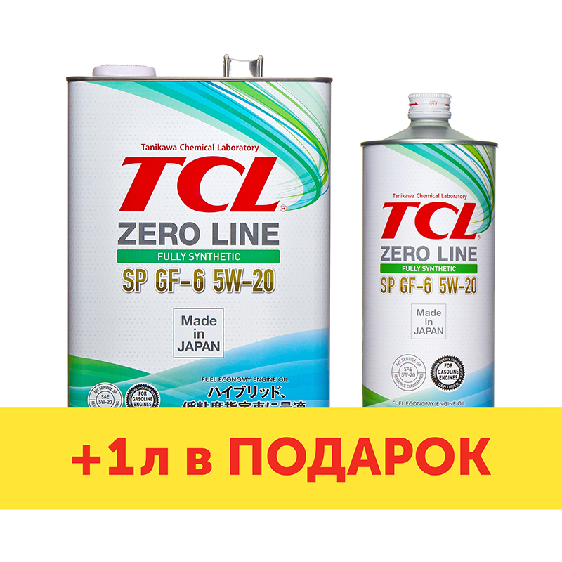 Масло TCL Zero Line Fully Synth, Fuel Economy, SP, GF-6, 5W20, 4л + 1л промо-набор