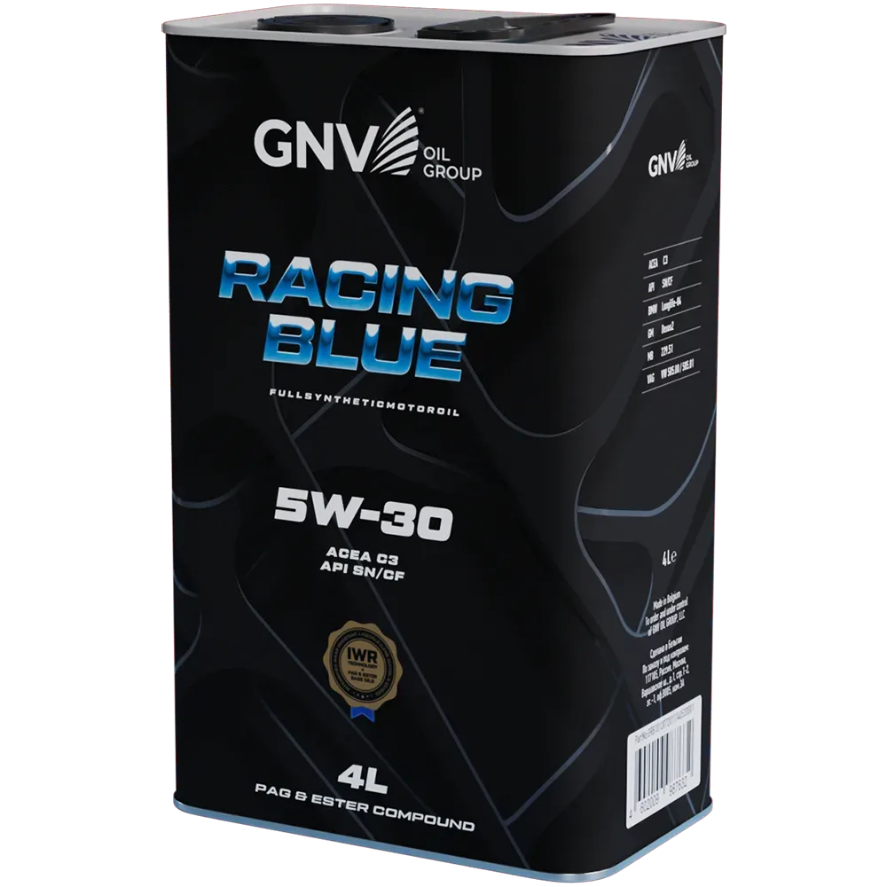 Моторное масло GNV Racing Blue 5W30 СИНТ SN/CF C3 4 л