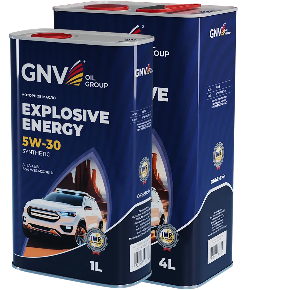 Моторное масло GNV EXPLOSIVE ENERGY 5W30 СИНТ A5/B5 (Image box 4+1) 5 л
