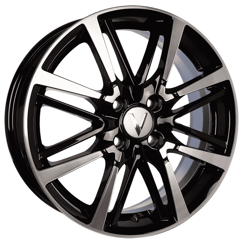 Диск B216 6*16 50 4*100 60,1 алмаз черный Vector 21601AB