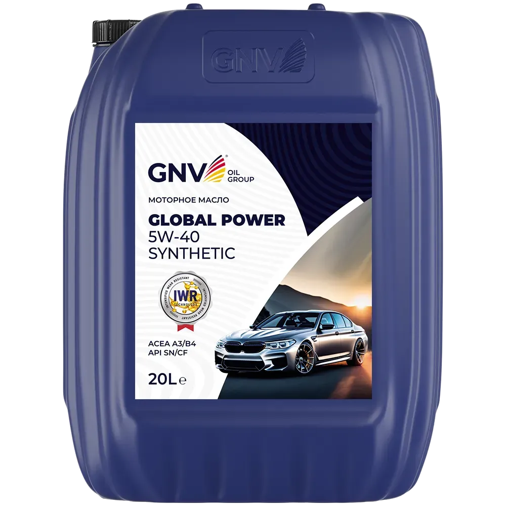 Моторное масло GNV Global Power 5W40 СИНТ SN A3/B4 20 л