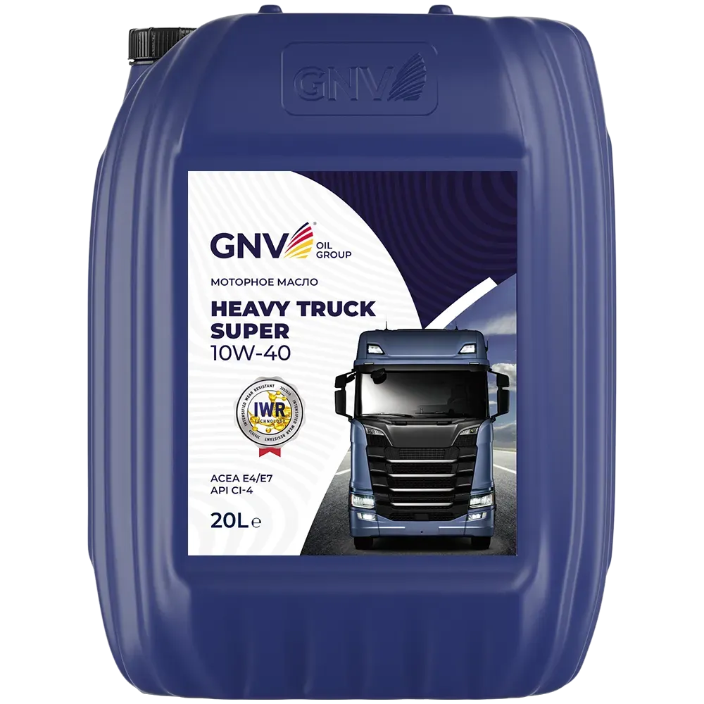 Моторное масло GNV Heavy Truck Super 10W40 СИНТ E4/E7 CI-4 20 л.