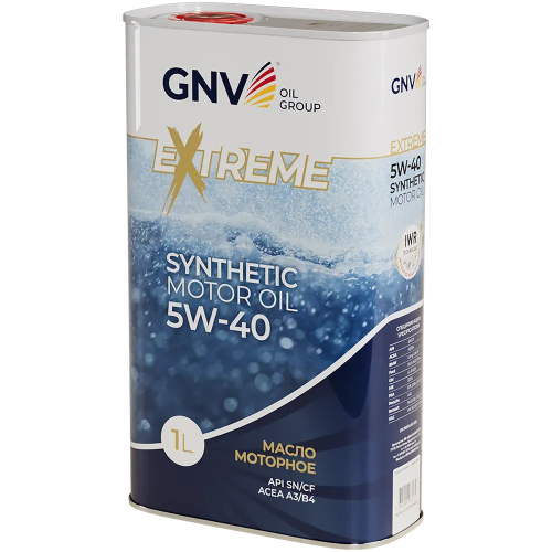 Моторное масло GNV Extreme 5W40 СИНТ SN/CF A3/B4 1 л