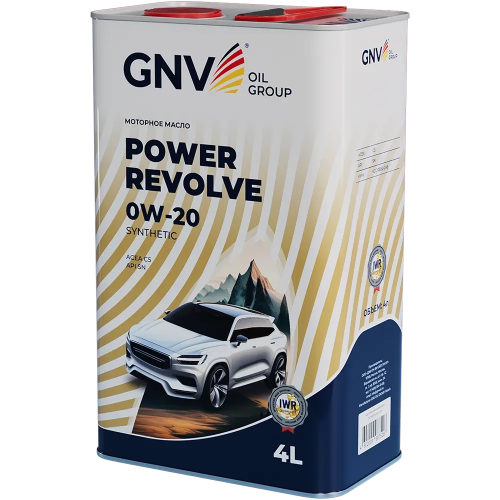 Моторное масло GNV Power Revolve 0W20 СИНТ SN C5 4 л